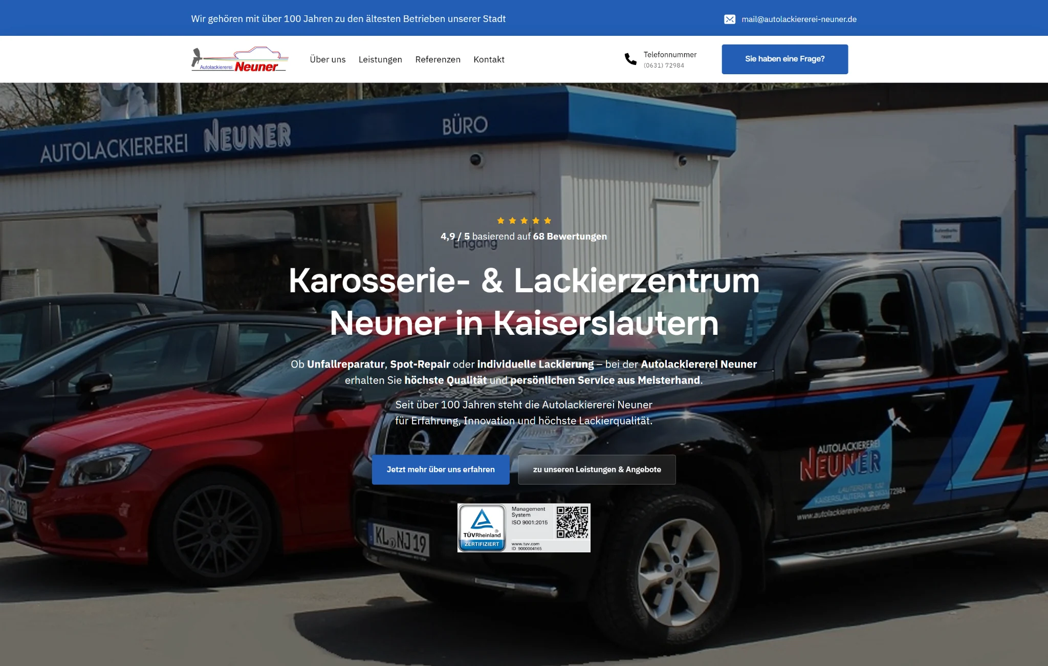 Neuer Webauftritt von Karosserie- & Lackierzentrum Neuner